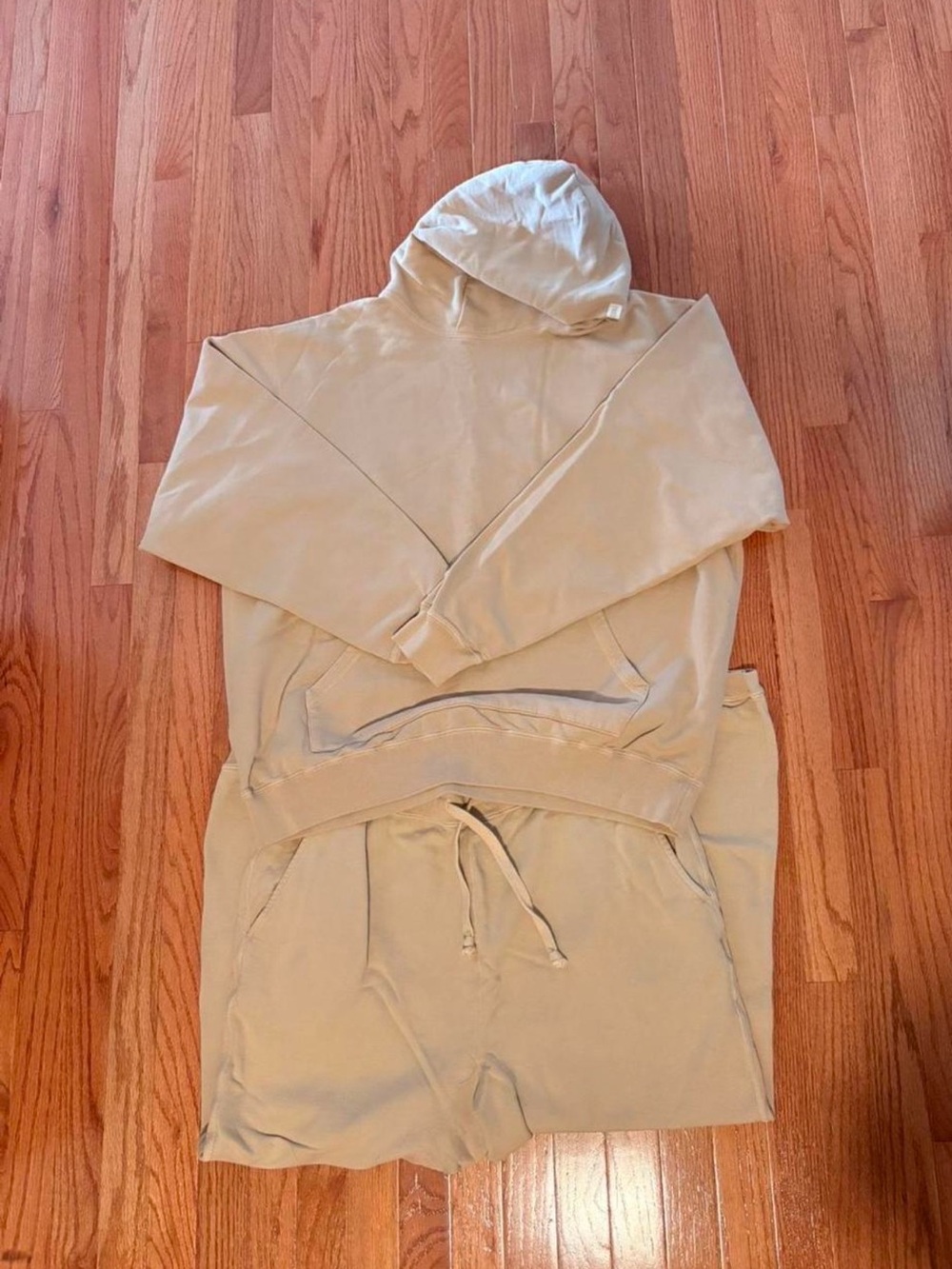 TKEES Cream Hoodie & Jogger Set - Neutral Lounge Two-Piece